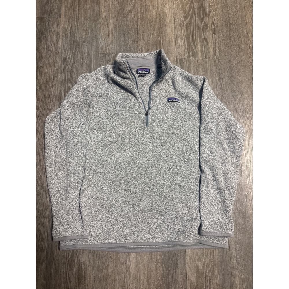 Patagonia Better Sweater 1/4 Zip Fleece Pullover Gray XL Heathered Jacket